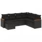 Preview: 7-tlg. Garten-Sofagarnitur mit Kissen Schwarz Poly Rattan