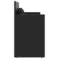 Preview: Gartenbank mit Kissen Schwarz Poly Rattan