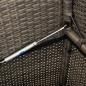 Preview: Gartenbank mit Kissen Grau Poly Rattan
