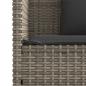 Preview: Gartenbank mit Kissen Grau Poly Rattan