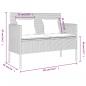 Preview: Gartenbank mit Kissen Beige Poly Rattan