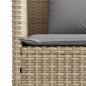 Preview: Gartenbank mit Kissen Beige Poly Rattan