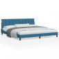 Preview: ARDEBO.de - Bettgestell mit Kopfteil Blau 200x200 cm Samt