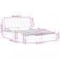 Preview: Bettgestell mit Kopfteil Rosa 140x190 cm Samt