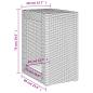 Preview: Garten-Beistelltisch mit Holzplatte Grau 60x40x75cm Poly Rattan