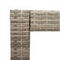 Preview: Garten-Beistelltisch mit Holzplatte Grau 60x40x75cm Poly Rattan