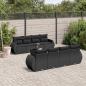 Preview: ARDEBO.de - 9-tlg. Garten-Sofagarnitur mit Kissen Schwarz Poly Rattan
