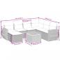 Preview: 8-tlg. Garten-Sofagarnitur mit Kissen Grau Poly Rattan