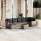 Preview: ARDEBO.de - 8-tlg. Garten-Sofagarnitur mit Kissen Grau Poly Rattan