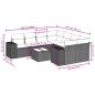 Preview: 9-tlg. Garten-Sofagarnitur mit Kissen Grau Poly Rattan