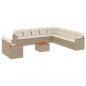 Preview: 12-tlg. Garten-Sofagarnitur mit Kissen Beige Poly Rattan