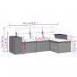 Preview: 4-tlg. Garten-Sofagarnitur mit Kissen Schwarz Poly Rattan