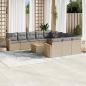 Preview: ARDEBO.de - 12-tlg. Garten-Sofagarnitur mit Kissen Beige Poly Rattan