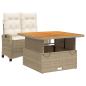 Preview: 2-tlg. Garten-Essgruppe mit Kissen Beige Poly Rattan