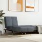 Preview: ARDEBO.de - Chaiselongue Dunkelgrau Samt