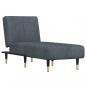 Preview: Chaiselongue Dunkelgrau Samt