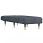 Preview: Chaiselongue Dunkelgrau Samt