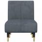 Preview: Chaiselongue Dunkelgrau Samt