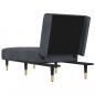 Preview: Chaiselongue Dunkelgrau Samt