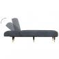 Preview: Chaiselongue Dunkelgrau Samt