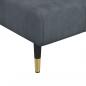 Preview: Chaiselongue Dunkelgrau Samt
