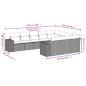 Preview: 10-tlg. Garten-Sofagarnitur mit Kissen Schwarz Poly Rattan