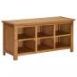 Preview: ARDEBO.de - Schuhregal 90x37x45 cm Eiche Massivholz