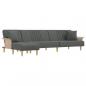 Preview: Schlafsofa in L-Form Dunkelgrau 279x140x70 cm Stoff