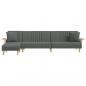 Preview: Schlafsofa in L-Form Dunkelgrau 279x140x70 cm Stoff