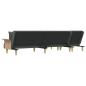 Preview: Schlafsofa in L-Form Dunkelgrau 279x140x70 cm Stoff