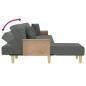 Preview: Schlafsofa in L-Form Dunkelgrau 279x140x70 cm Stoff