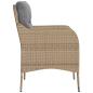 Preview: Gartenstühle mit Kissen 2 Stk. Beigemischung Poly Rattan