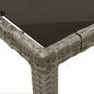 Preview: 7-tlg. Garten-Essgruppe mit Kissen Grau Poly Rattan