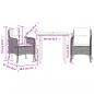 Preview: 5-tlg. Garten-Essgruppe mit Kissen Braun Poly Rattan