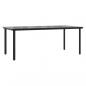 Preview: 9-tlg. Garten-Essgruppe mit Kissen Grau Poly Rattan