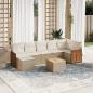 Preview: ARDEBO.de - 8-tlg. Garten-Sofagarnitur mit Kissen Beige Poly Rattan