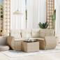 Preview: ARDEBO.de - 5-tlg. Garten-Sofagarnitur mit Kissen Beige Poly Rattan