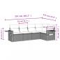 Preview: 5-tlg. Garten-Sofagarnitur mit Kissen Grau Poly Rattan