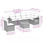 Preview: 7-tlg. Garten-Sofagarnitur mit Kissen Beige Poly Rattan