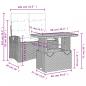 Preview: 2-tlg. Garten-Essgruppe mit Kissen Beige Poly Rattan
