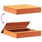 Preview: Sandkasten mit Deckel Wachsbraun 111x111x19,5 cm Kiefernholz