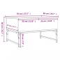 Preview: Couchtisch Schwarz 70x50x40 cm Holzwerkstoff und Metall