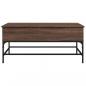 Preview: Couchtisch Braun Eichen-Optik 100x50x45 cm Holzwerkstoff Metall