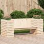 Preview: ARDEBO.de - Gartenbank mit Pflanzkübeln 167,5x60x65 cm Massivholz Kiefer
