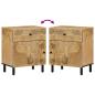 Preview: Nachttisch 50x33x60 cm Massivholz Mango