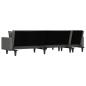 Preview: Schlafsofa in L-Form Dunkelgrau 275x140x70 cm Stoff