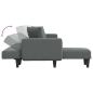 Preview: Schlafsofa in L-Form Dunkelgrau 275x140x70 cm Stoff