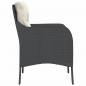 Preview: Gartenstühle mit Kissen 2 Stk. Schwarz Poly Rattan