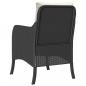 Preview: Gartenstühle mit Kissen 2 Stk. Schwarz Poly Rattan
