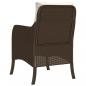 Preview: Gartenstühle mit Kissen 2 Stk. Braun Poly Rattan